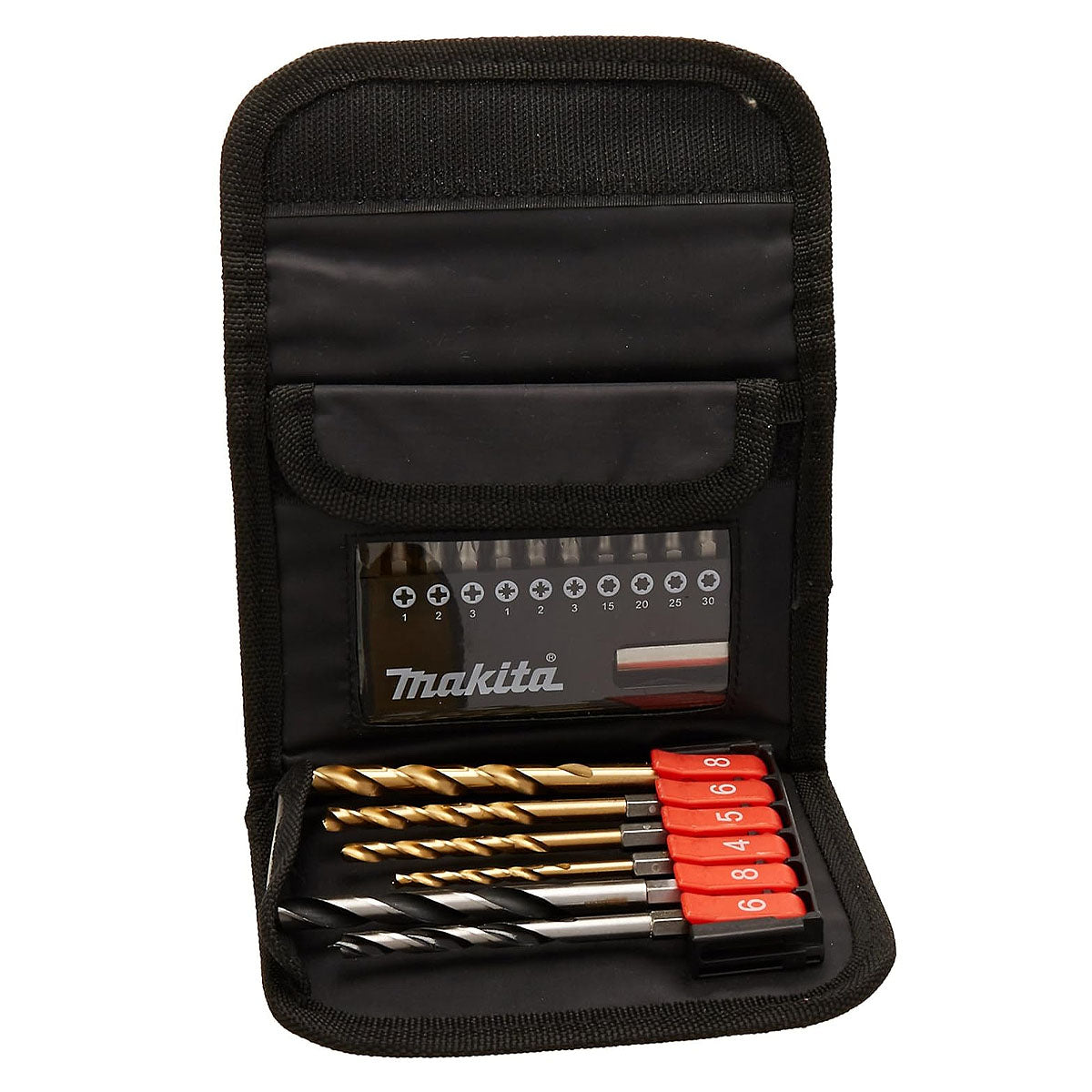 Bộ mũi khoan gỗ, thép kết hợp mũi vặn vít 17 chi tiết Makita D-31893 đuôi lục giác 6.35mm ( 1/4 inch )