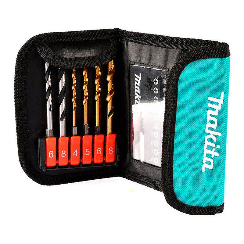 Bộ mũi khoan gỗ, thép kết hợp mũi vặn vít 17 chi tiết Makita D-31893 đuôi lục giác 6.35mm ( 1/4 inch )