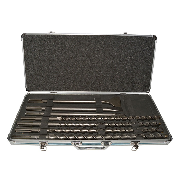 Bộ mũi khoan và đục bê tông TCT 7 chi tiết Makita D-40652 kích thước từ 18mm - 25mm, đuôi gài SDS-Max