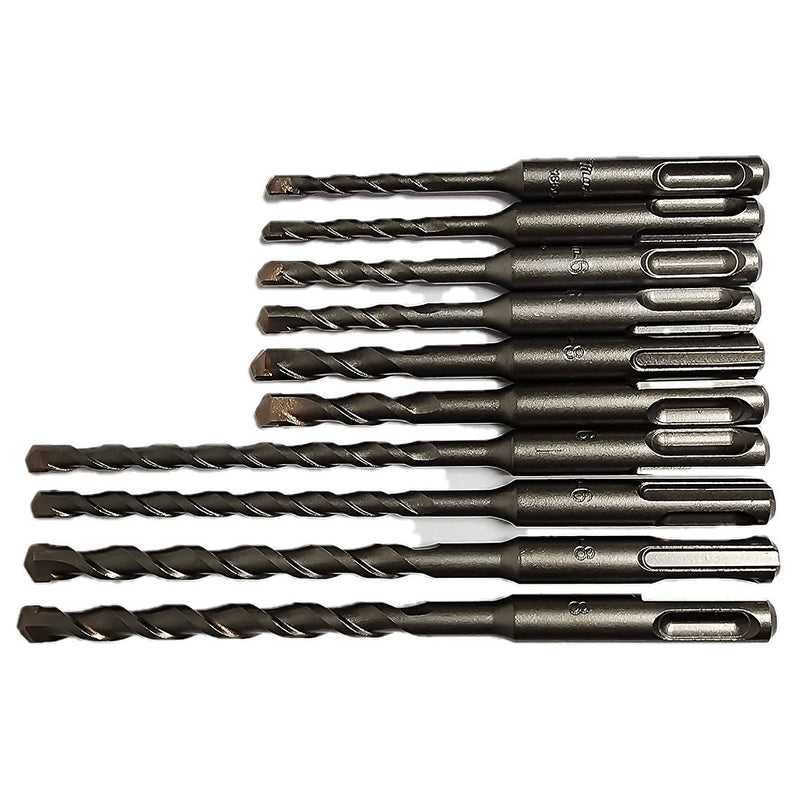 Bộ mũi khoan bê tông TCT 10 chi tiết Makita D-40674 kích thước từ 5mm - 8mm, đuôi gài SDS-Plus