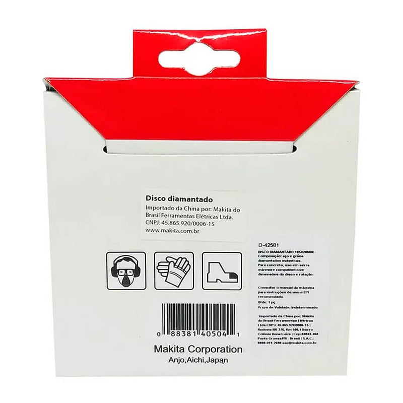 Lưỡi cắt kim cương 105mm kiểu răng gợn sóng phân đoạn Makita D-42581 dùng cho bê tông, đá hoa cương lỗ cốt 20mm, cắt khô ( Cấp 1 sao )