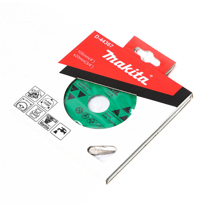 Lưỡi cắt kim cương 105mm kiểu răng phân đoạn Makita dùng cho đá hoa cương, lỗ cốt 20mm, cắt nước ( Cấp 1 sao )