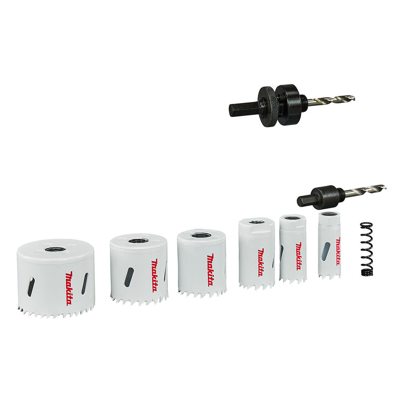 Bộ mũi khoét lỗ đa vật liệu BiM 9 chi tiết Makita D-47117 kích thước từ 19mm - 57mm