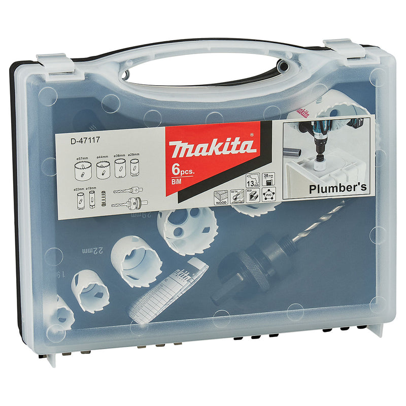 Bộ mũi khoét lỗ đa vật liệu BiM 9 chi tiết Makita D-47117 kích thước từ 19mm - 57mm