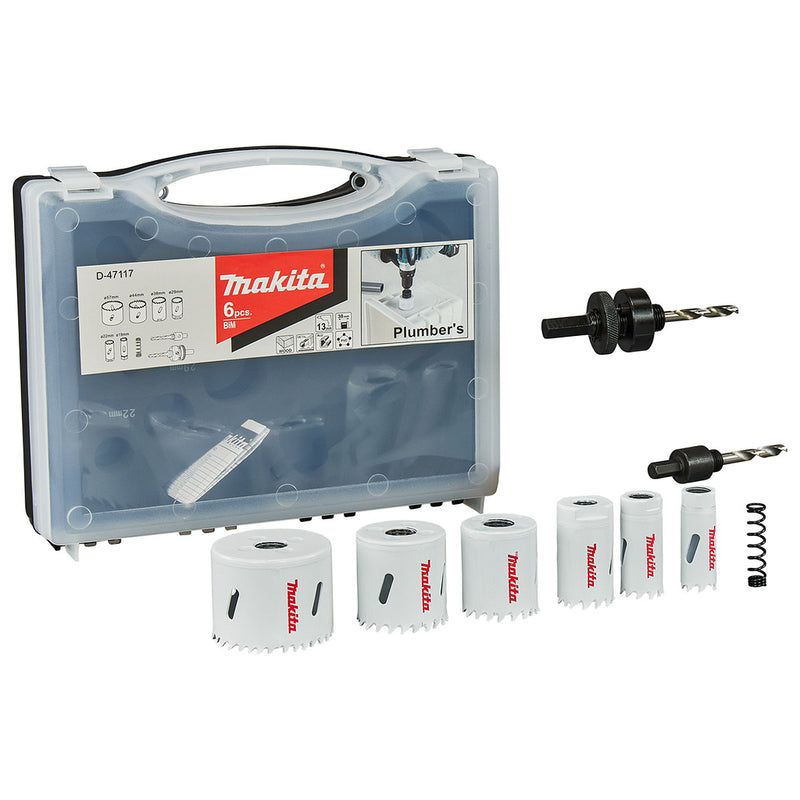 Bộ mũi khoét lỗ đa vật liệu BiM 9 chi tiết Makita D-47117 kích thước từ 19mm - 57mm