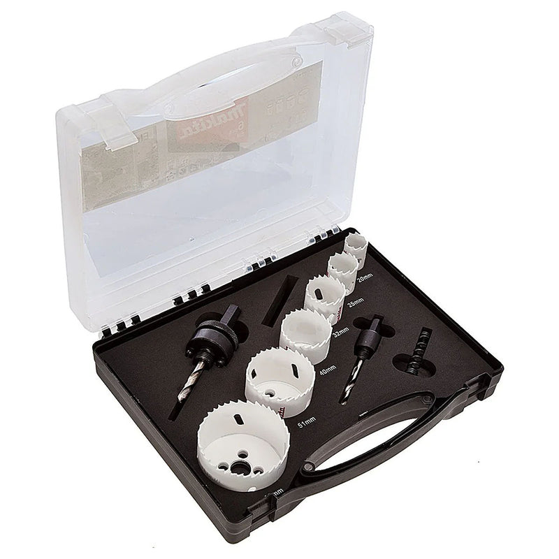 Bộ mũi khoét lỗ đa vật liệu BiM 9 chi tiết Makita D-47123 kích thước từ 16mm - 51mm