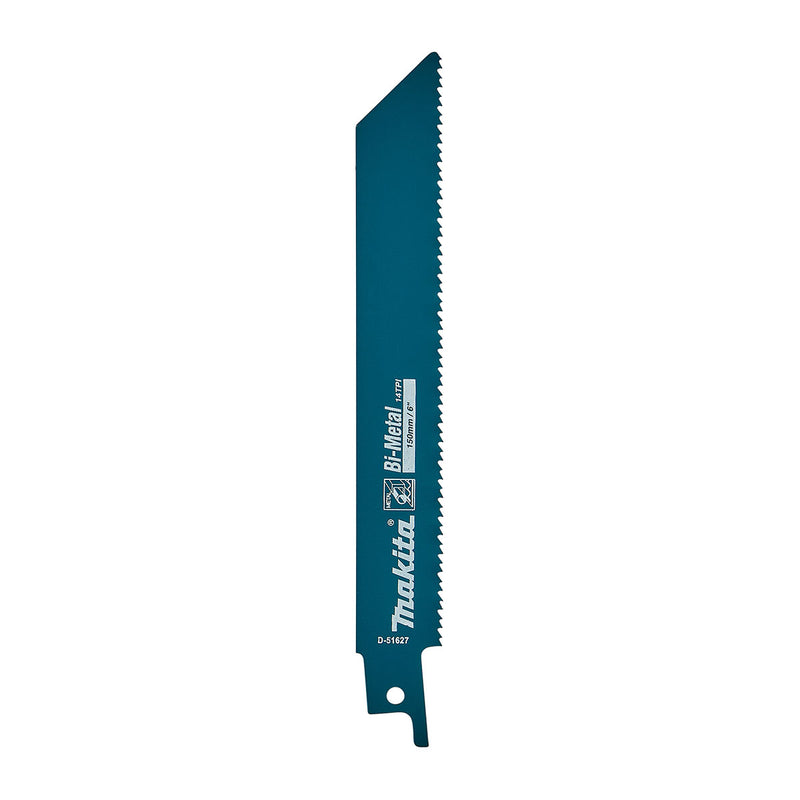 Vĩ 2 lưỡi cưa kiếm Bi-Metal Makita D-51627 dòng sản phẩm kinh tế dùng cho kim loại, số răng 14 TPI chiều dài 150mm ( Cấp 2 sao )