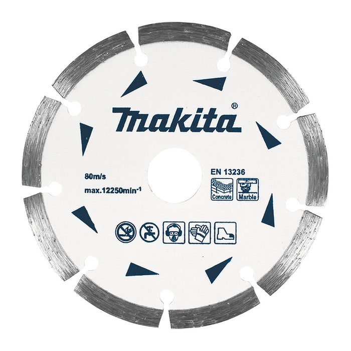 Lưỡi cưa kim cương 230mm kiểu răng phân đoạn Makita D-52788 dùng cho bê tông, đá cẩm thạch, lỗ cốt 22.23mm, cắt khô,  đạt tiêu chuẩn EN13236 ( Cấp 1 sao )