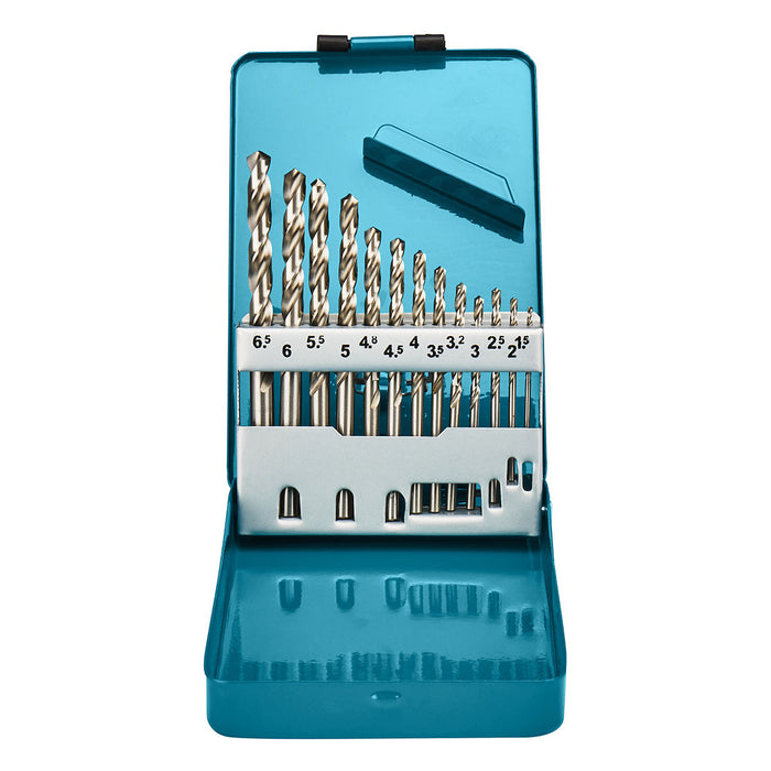 Bộ mũi khoan kim loại HSS-G 13 chi tiết Makita D-54019 kích thước từ 1.5mm - 6.5mm, đuôi trơn