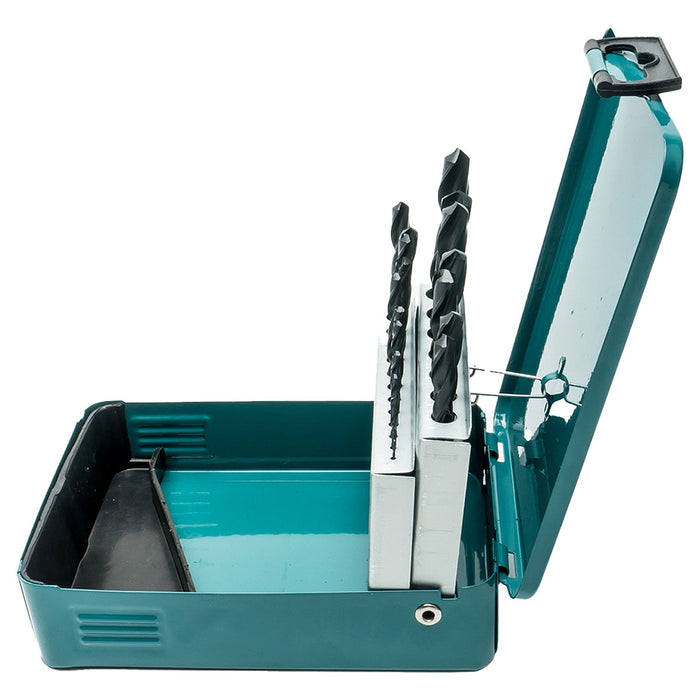 Bộ mũi khoan kim loại HSS-R 19 chi tiết Makita D-54112 kích thước từ 1mm - 10mm, đuôi trơn