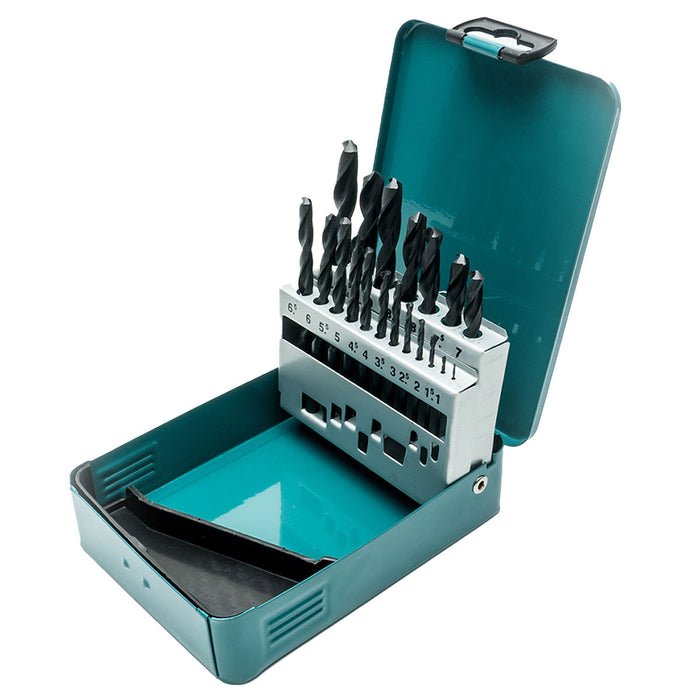 Bộ mũi khoan kim loại HSS-R 19 chi tiết Makita D-54112 kích thước từ 1mm - 10mm, đuôi trơn