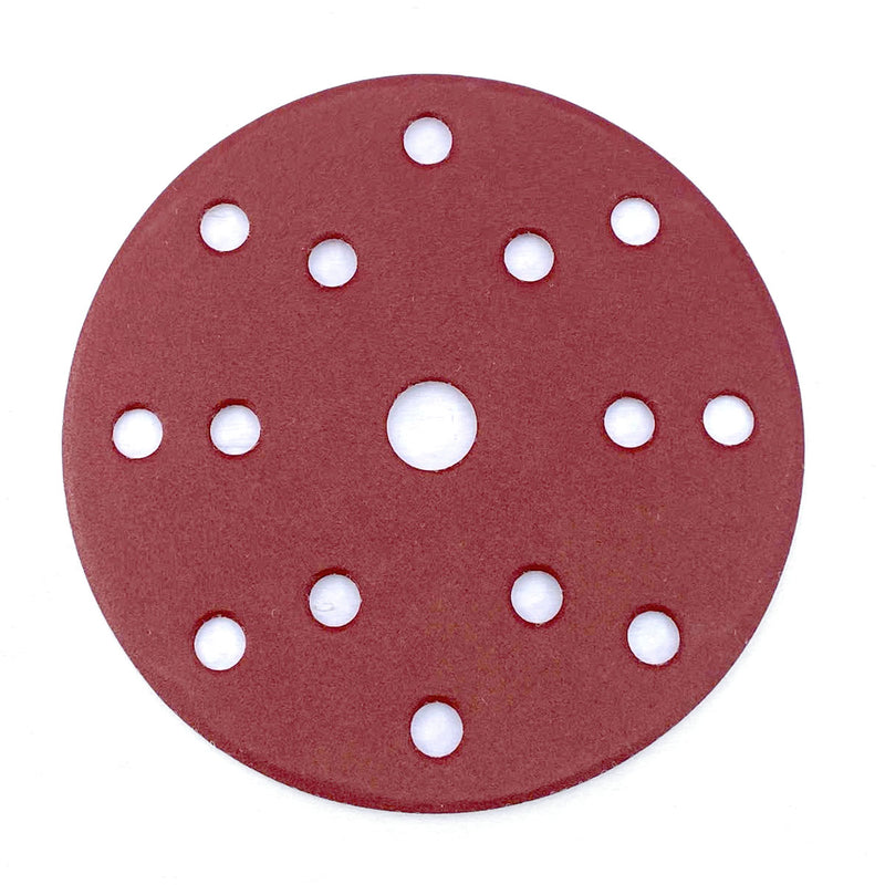 Hộp 10 giấy nhám tròn đục lỗ 150mm ( 6 inch ) Makita cho gỗ, sơn, kim loại dùng với đế gai ( Cấp 2 sao )