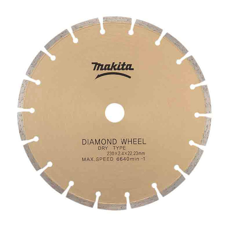 Lưỡi cắt kim cương 230mm kiểu răng phân đoạn Makita dùng cho bê tông, lỗ cốt 22.23mm cắt khô ( Cấp 3 sao )