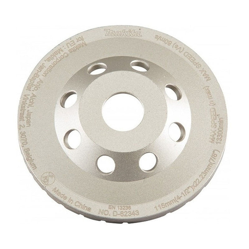 Lưỡi bào, mài bê tông Makita kiểu răng Turbo đường kính lưỡi từ 100mm-180mm, lỗ cốt 22.23mm đạt tiêu chuẩn EN13236 ( Cấp 1 sao )