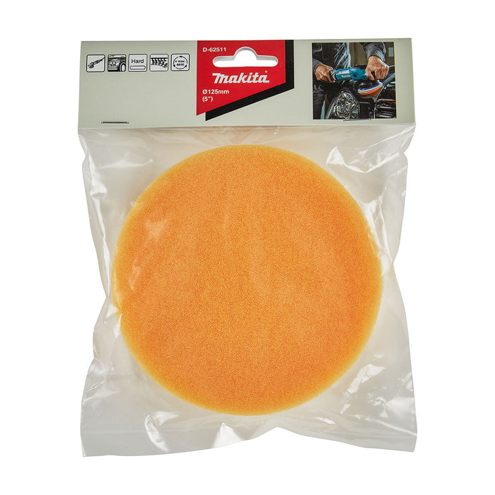 Tấm đế bọt biển bề mặt phẳng dùng đánh bóng Makita đường kính 125mm, loại gai và xù dùng cho máy DPO500, PO5000C ( Cấp 2 sao )