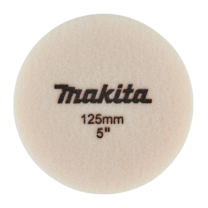 Tấm đế bọt biển bề mặt phẳng dùng đánh bóng Makita đường kính 125mm, loại gai và xù dùng cho máy DPO500, PO5000C ( Cấp 2 sao )