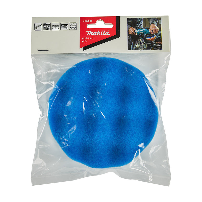 Tấm đế bọt biển bề mặt gợn sóng dùng đánh bóng Makita đường kính 125mm, loại gai và xù dùng cho máy DPO500, PO5000C ( Cấp 2 sao )
