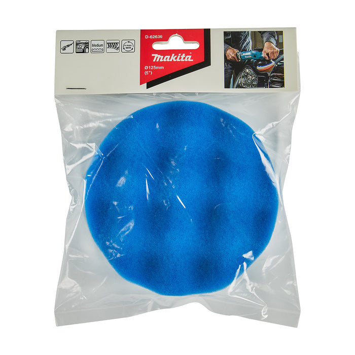 Tấm đế bọt biển bề mặt gợn sóng dùng đánh bóng Makita đường kính 125mm, loại gai và xù dùng cho máy DPO500, PO5000C ( Cấp 2 sao )