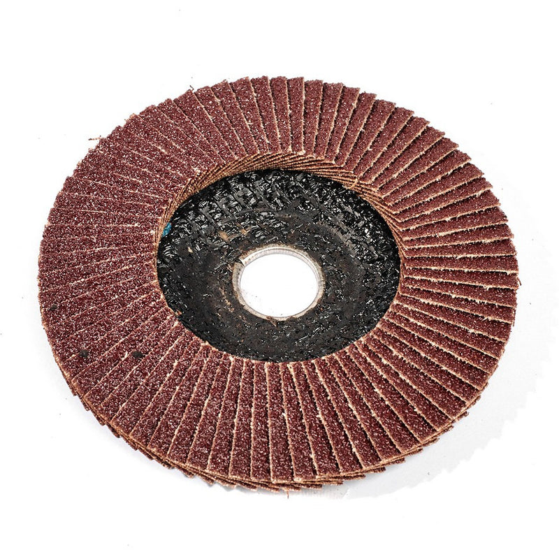 Đĩa nhám xếp đánh kim loại, nhựa PVC 100mm ( 4 inch ) Makita hạt nhôm Oxit, lỗ cốt 16mm, mặt vát góc ( Cấp 1 sao )