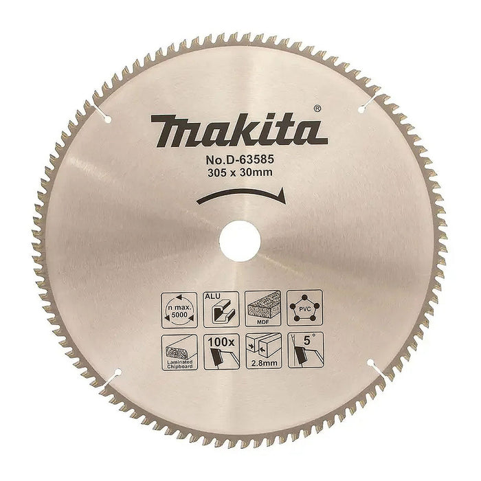 Lưỡi cưa đa vật liệu TCT Makita đường kính 305mm, số răng từ 80-120 kiểu TCG, lỗ cốt 30mm dùng cho máy cưa đa góc ( Cấp 1 sao )