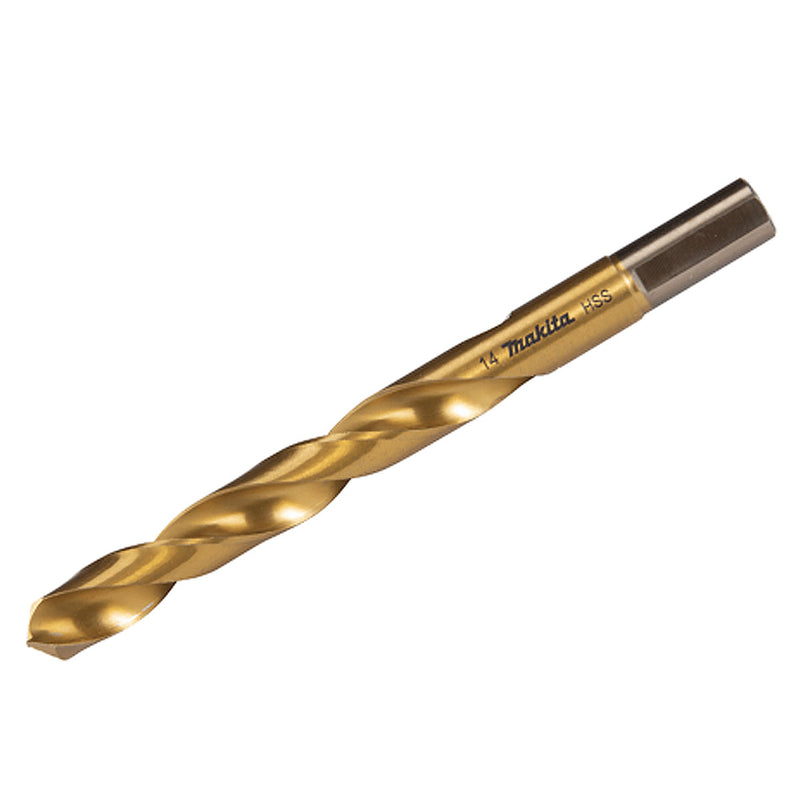 Mũi khoan kim loại HSS-Tin Makita kích thước từ 14mm - 20mm, đuôi trơn