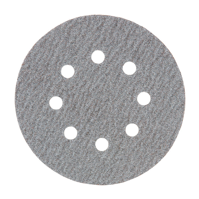 Hộp 10 giấy nhàm tròn đục lỗ 125mm ( 5 inch ) Makita cho việc tẩy sơn bề mặt dùng với đế gai ( Cấp 2 sao )