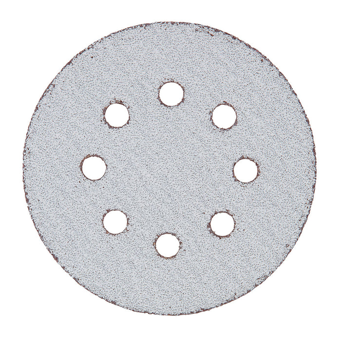 Hộp 10 giấy nhàm tròn đục lỗ 125mm ( 5 inch ) Makita cho việc tẩy sơn bề mặt dùng với đế gai ( Cấp 2 sao )