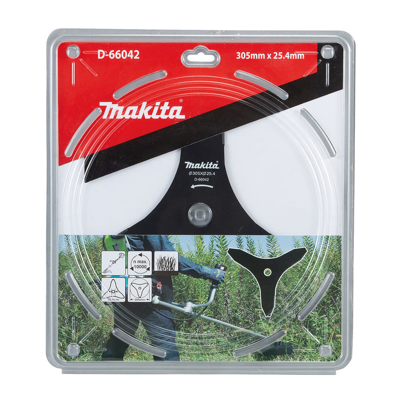 Lưỡi cắt cỏ 3 răng Makita đường kính từ 230mm-305mm, lỗ cốt 25.4mm cho bụi rậm và cây non
