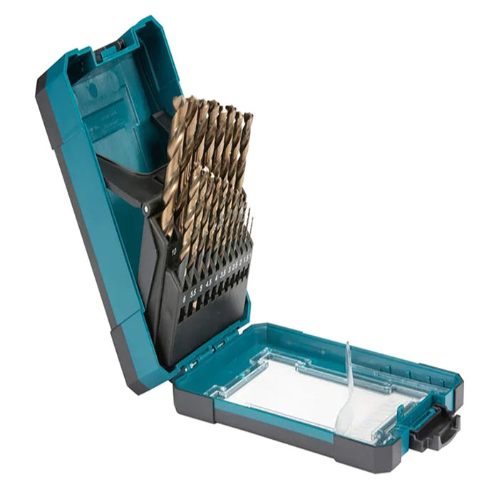 Bộ 19 mũi khoan kim loại HSS M-Force Makita D-67583 kích thước từ 1mm - 10mm, đuôi trơn