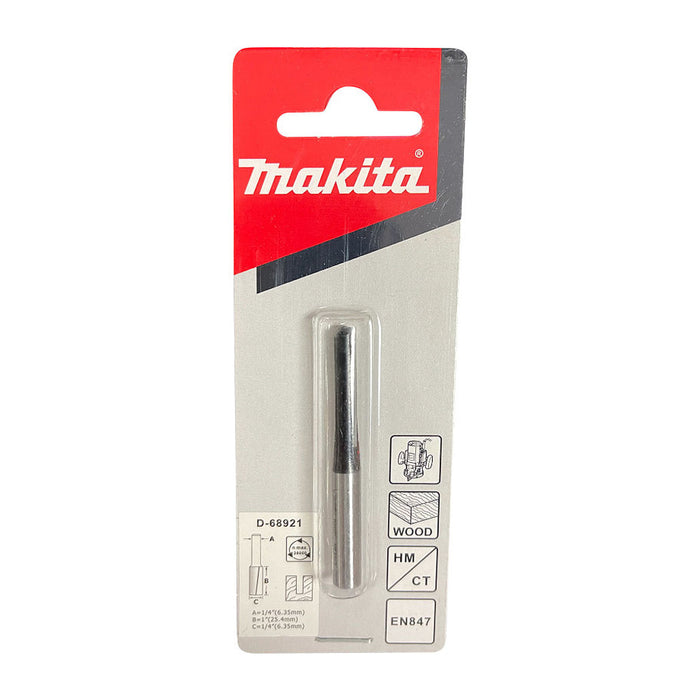 Mũi phay rãnh thẳng 2 cạnh lưỡi hệ inch Makita cốt 1/4 inch, đường kính hiệu dụng từ 1/4 inch - 3/4 inch ( Cấp 2 sao )