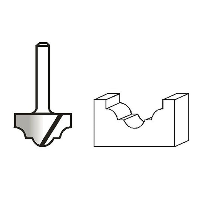 Mũi phay huỳnh cửa hệ inch Makita D-69727 cốt 1/4 inch, đường kính hiệu dụng 3/4 inch ( Cấp 2 sao )