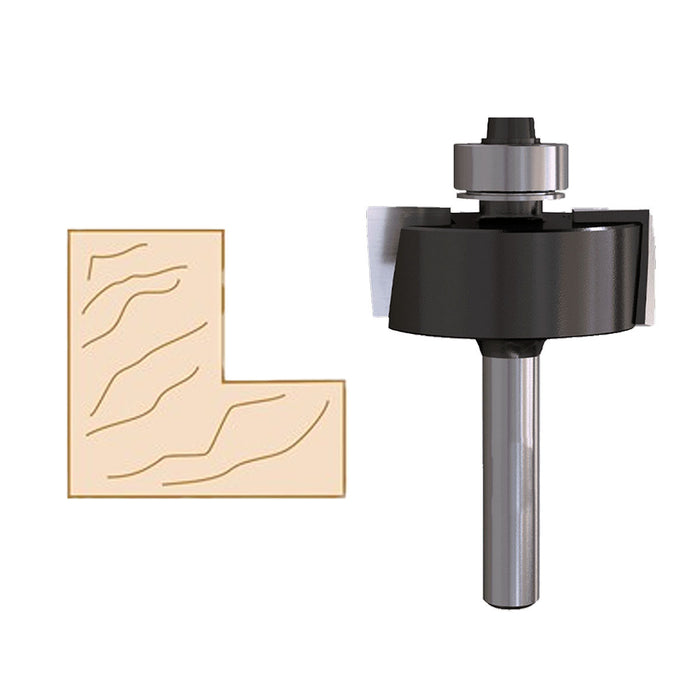 Mũi phay vát cạnh vuông có ổ bi hệ inch Makita D-69995 cốt 1/4 inch, đường kính hiệu dụng 1-1/4 inch ( Cấp 2 sao )