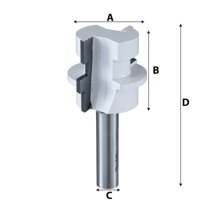 Mũi phay ghép mộng hệ inch Makita D-70079 cốt 1/2 inch, đường kính hiệu dụng 1-5/8 inch ( Cấp 2 sao )