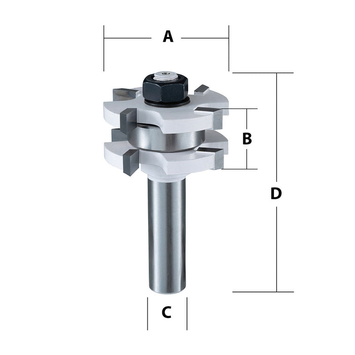 Mũi phay ghép mộng có ổ bi hệ inch Makita D-70085 cốt 1/2 inch, đường kính hiệu dụng 1-39/64 inch ( Cấp 2 sao )