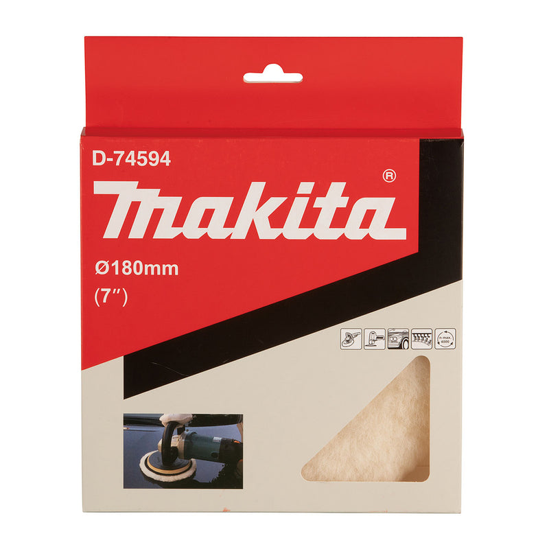 Đệm lông cừu loại gai và xù Makita đường kính từ 125mm-180mm, dùng cho máy BO5041, PO5000C, DPO500 ( Cấp 2 sao )
