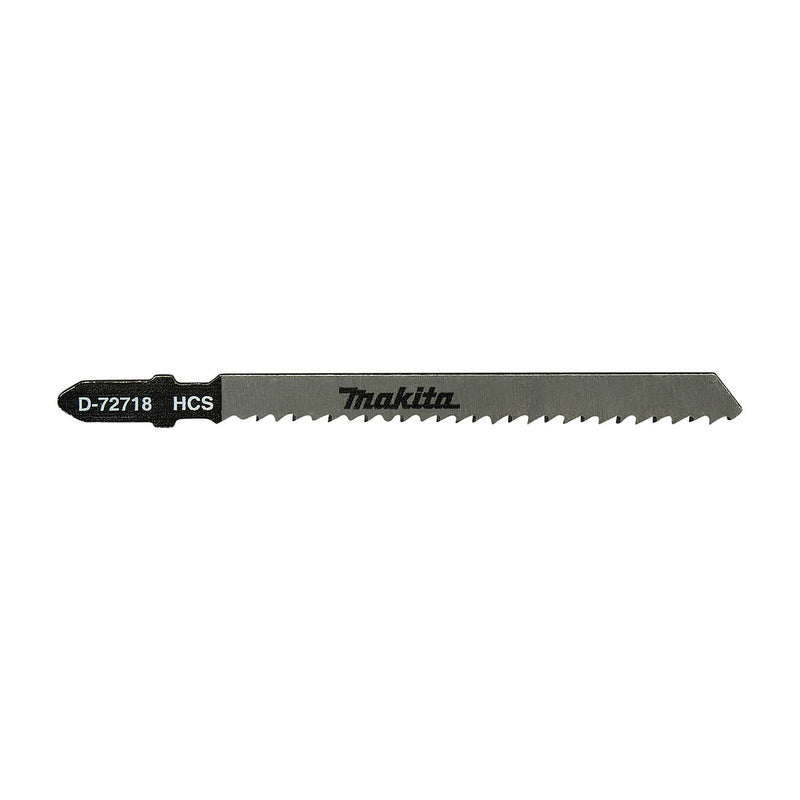 Hộp 5 lưỡi cưa lọng HCS dòng sản phẩm kinh tế Makita D-72718 dùng cho gỗ, số răng 9 TPI chiều dài 100mm, đuôi gài kiểu B ( Cấp 2 sao )