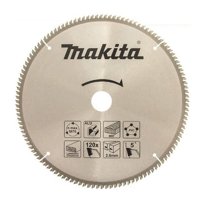 Lưỡi cưa nhôm TCT Makita đường kính 260mm, số răng từ 70-120 kiểu TCG, lỗ cốt 25.4mm dùng cho máy cưa đa góc ( Cấp 1 sao )