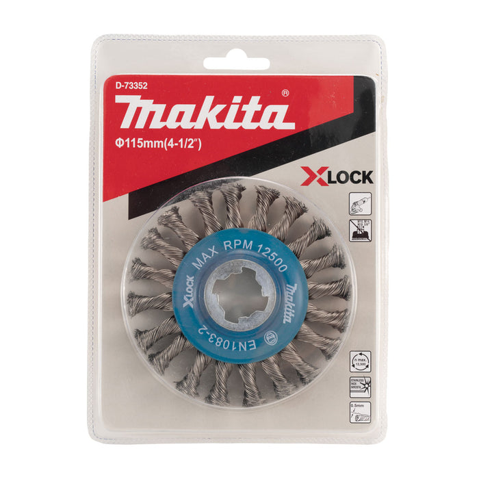 Bánh cước kim loại sợi xoắn Makita đường kính 115mm, công nghệ X-LOCK dùng cho các máy mài góc 125mm ( Cấp 3 sao )