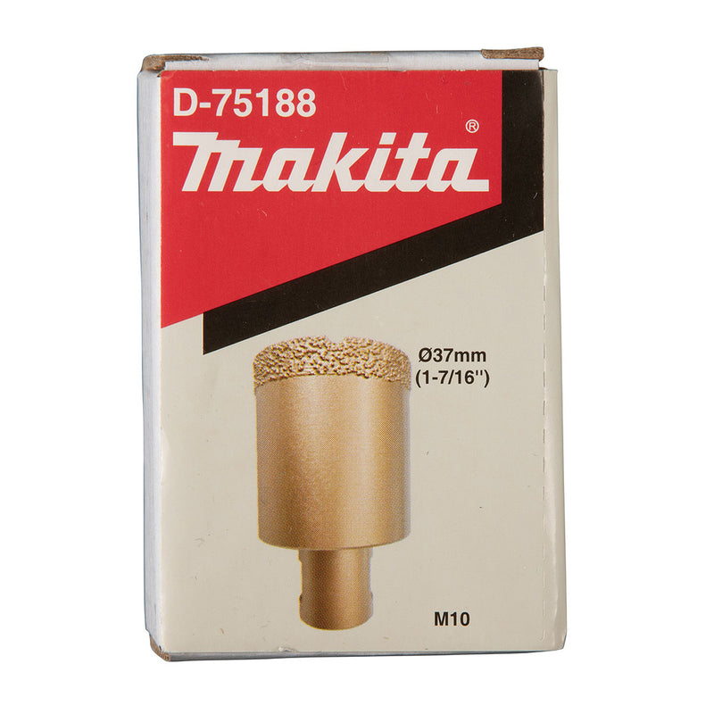 Mũi khoét lỗ kim cương cao cấp Makita dùng cho đám cẩm thạch, đá Granit, ngói sứ đường kính từ 5mm-50mm, ren trục M10 & M14 phù hợp cho các máy mài góc ( Cấp chuyên dụng )