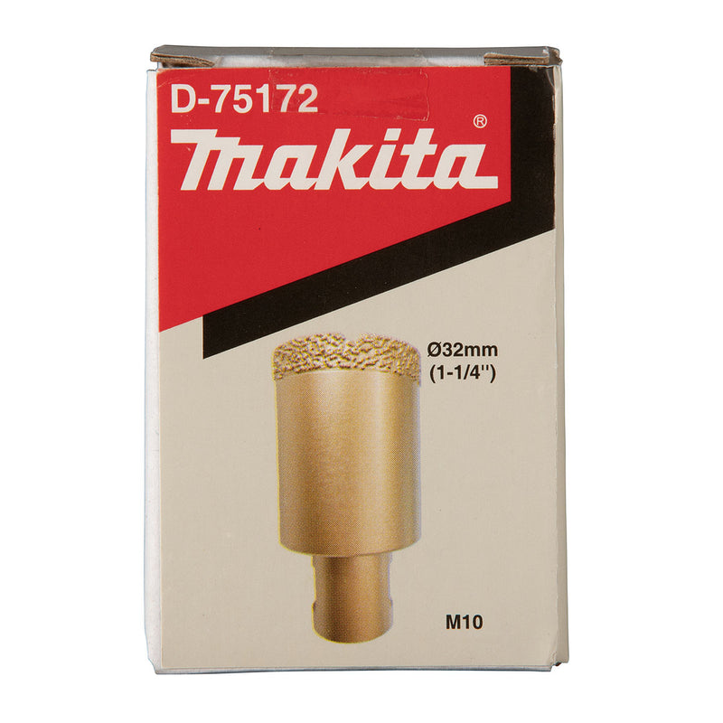 Mũi khoét lỗ kim cương cao cấp Makita dùng cho đám cẩm thạch, đá Granit, ngói sứ đường kính từ 5mm-50mm, ren trục M10 & M14 phù hợp cho các máy mài góc ( Cấp chuyên dụng )