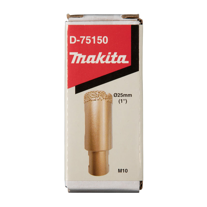 Mũi khoét lỗ kim cương cao cấp Makita dùng cho đám cẩm thạch, đá Granit, ngói sứ đường kính từ 5mm-50mm, ren trục M10 & M14 phù hợp cho các máy mài góc ( Cấp chuyên dụng )
