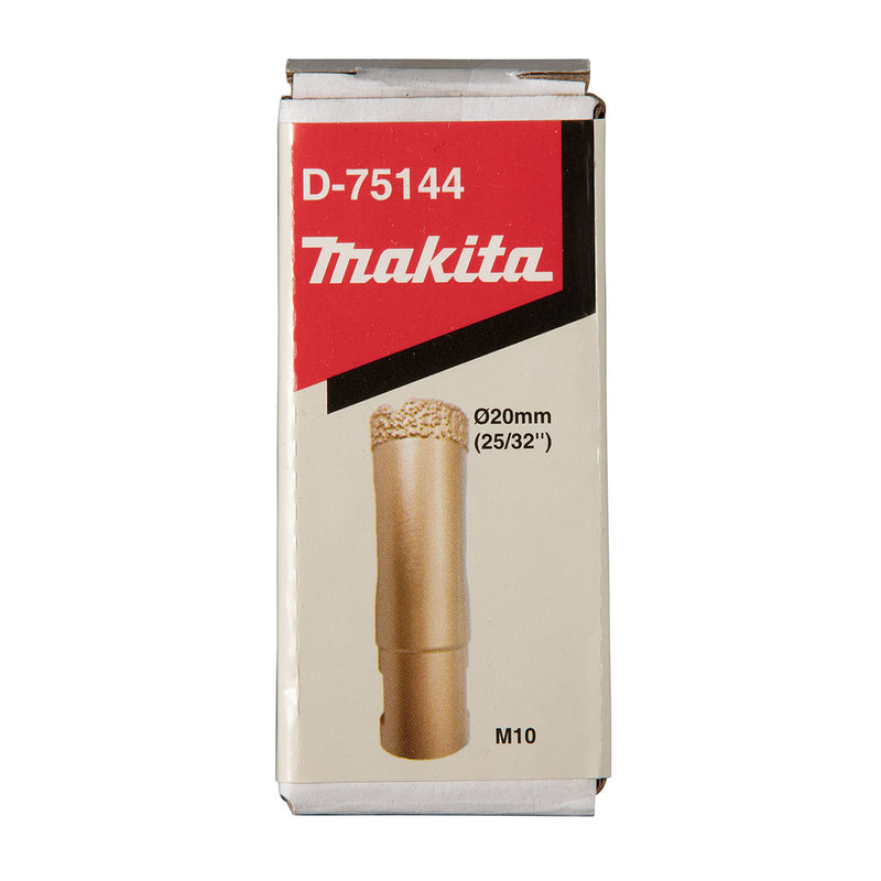 Mũi khoét lỗ kim cương cao cấp Makita dùng cho đám cẩm thạch, đá Granit, ngói sứ đường kính từ 5mm-50mm, ren trục M10 & M14 phù hợp cho các máy mài góc ( Cấp chuyên dụng )