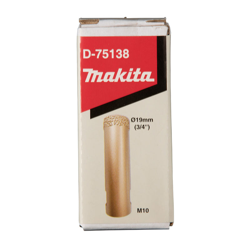 Mũi khoét lỗ kim cương cao cấp Makita dùng cho đám cẩm thạch, đá Granit, ngói sứ đường kính từ 5mm-50mm, ren trục M10 & M14 phù hợp cho các máy mài góc ( Cấp chuyên dụng )