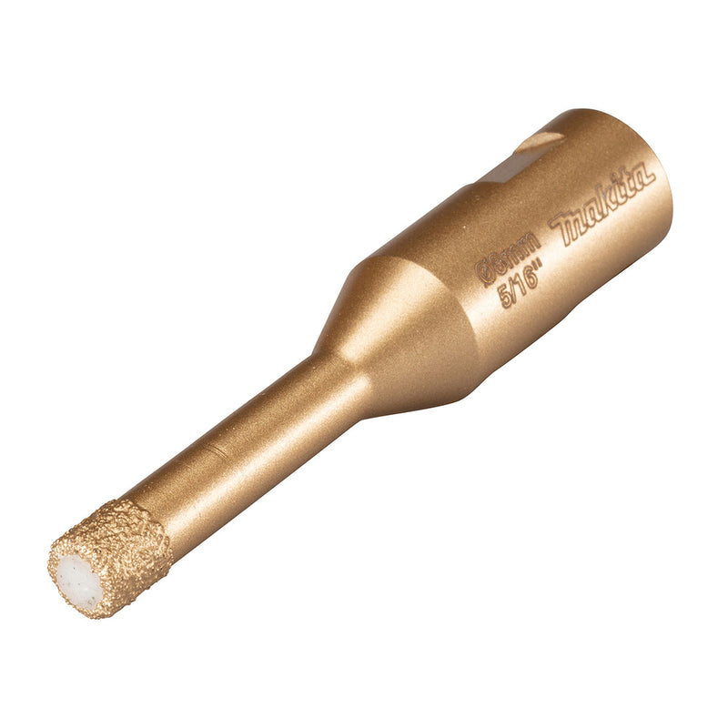 Mũi khoét lỗ kim cương cao cấp Makita dùng cho đám cẩm thạch, đá Granit, ngói sứ đường kính từ 5mm-50mm, ren trục M10 & M14 phù hợp cho các máy mài góc ( Cấp chuyên dụng )