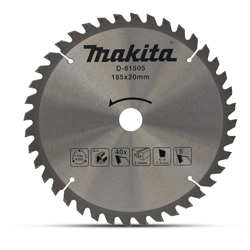 Lưỡi cưa nhôm TCT Makita D-81505 đường kính 185mm, 40 răng, lỗ cốt 20mm