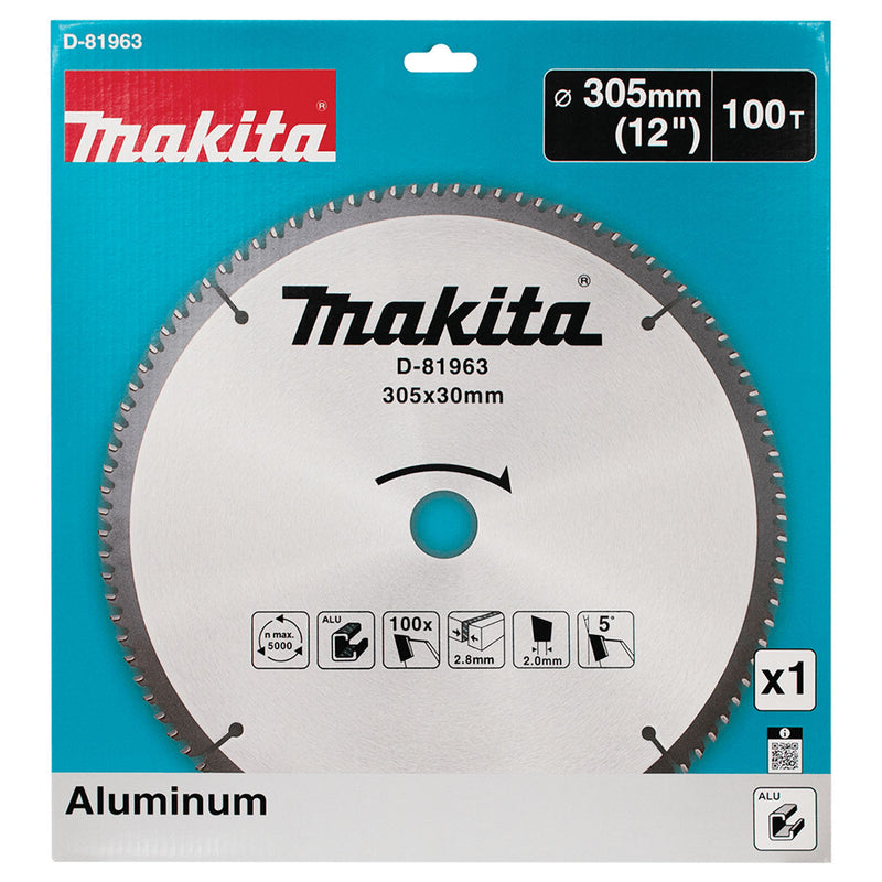 Lưỡi cưa nhôm TCT Makita D-81963 đường kính 305mm, 100 răng, lỗ cốt 30mm