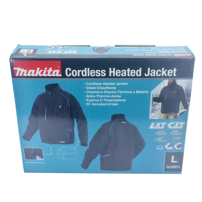 Áo khoác sưởi ấm Makita DCJ205Y dùng Pin 18V, 14.4V LXT
