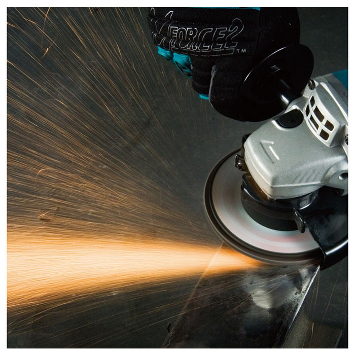 Máy mài góc Makita DGA402 dùng pin 18V LXT, đường kính lưỡi 100mm, công tắc trượt