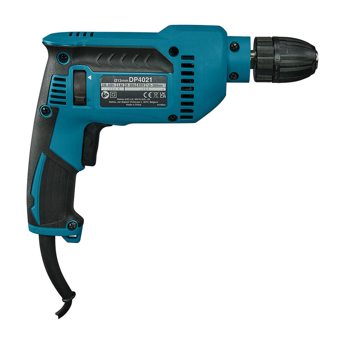 Máy khoan gỗ thép Makita DP4021 công suất 630W, đầu kẹp tự động không khóa 13mm