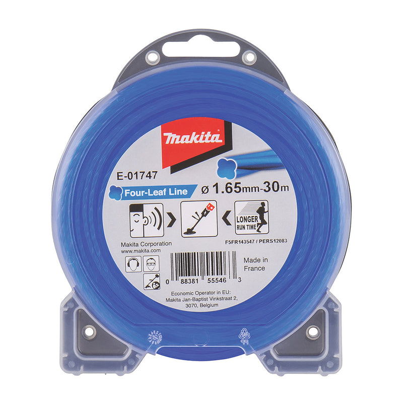 Dây cước cắt cỏ Makita loại dây đơn 4 cánh dày 1.65mm, cuộn dài từ 15m - 445m